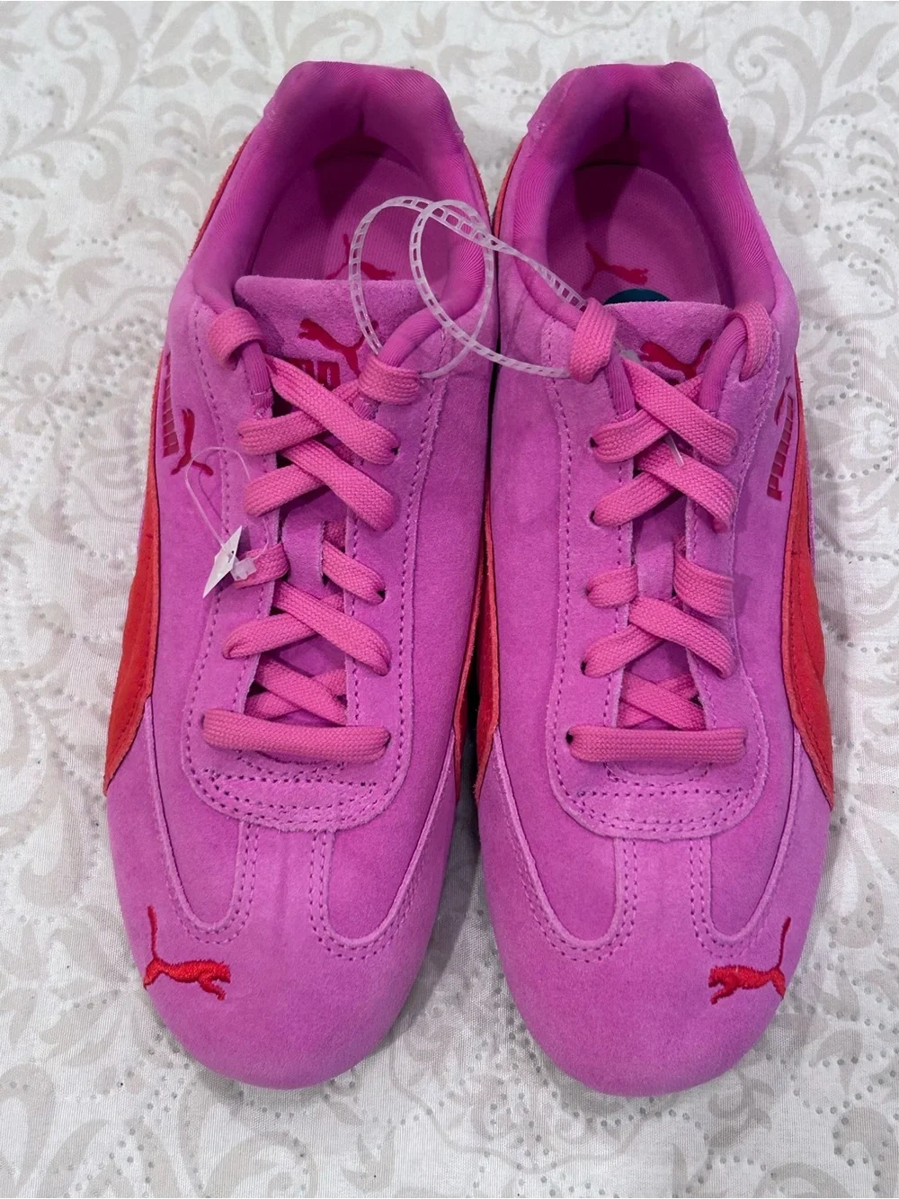 Puma Speedcat OG Casual Shoes Women’s 7.5 Pink Pixel Glowing Red Leather - NWT